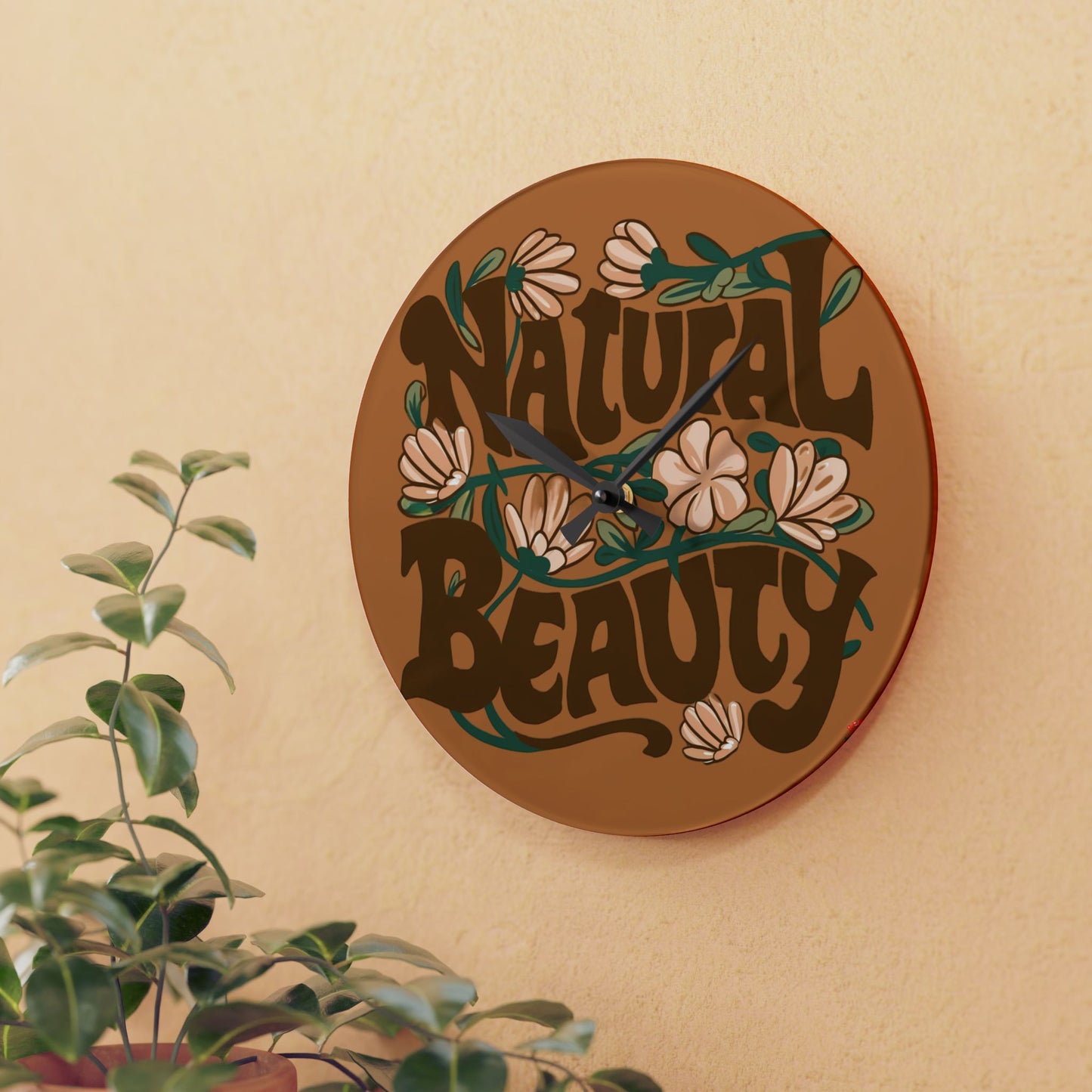 Natural Beauty 2.0 -- Acrylic Wall Clock