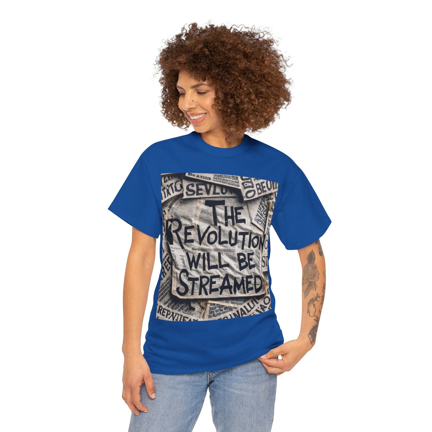 "The Revolution will be Streamed" - Unisex Heavy Cotton T-shirt