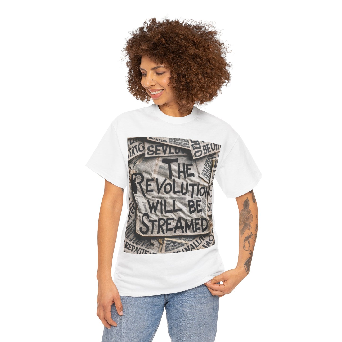 "The Revolution will be Streamed" - Unisex Heavy Cotton T-shirt