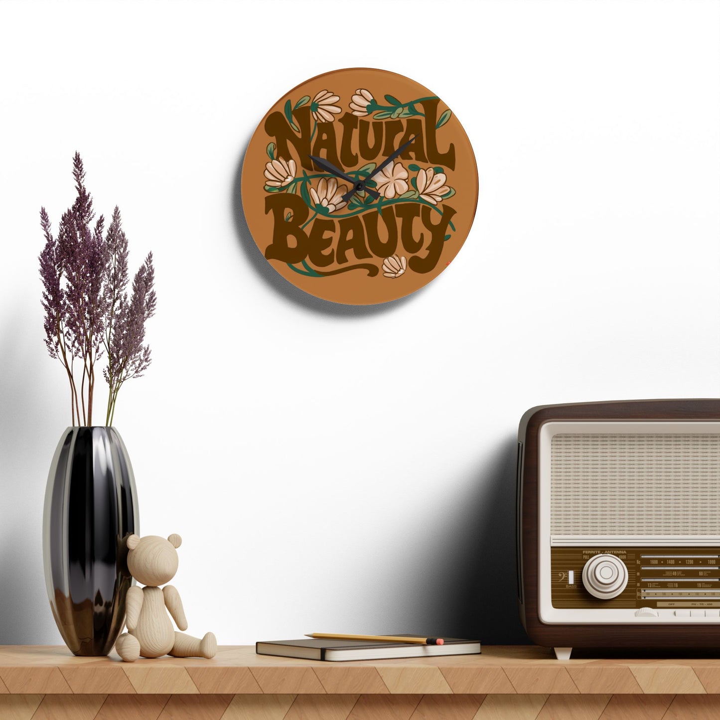 Natural Beauty 2.0 -- Acrylic Wall Clock