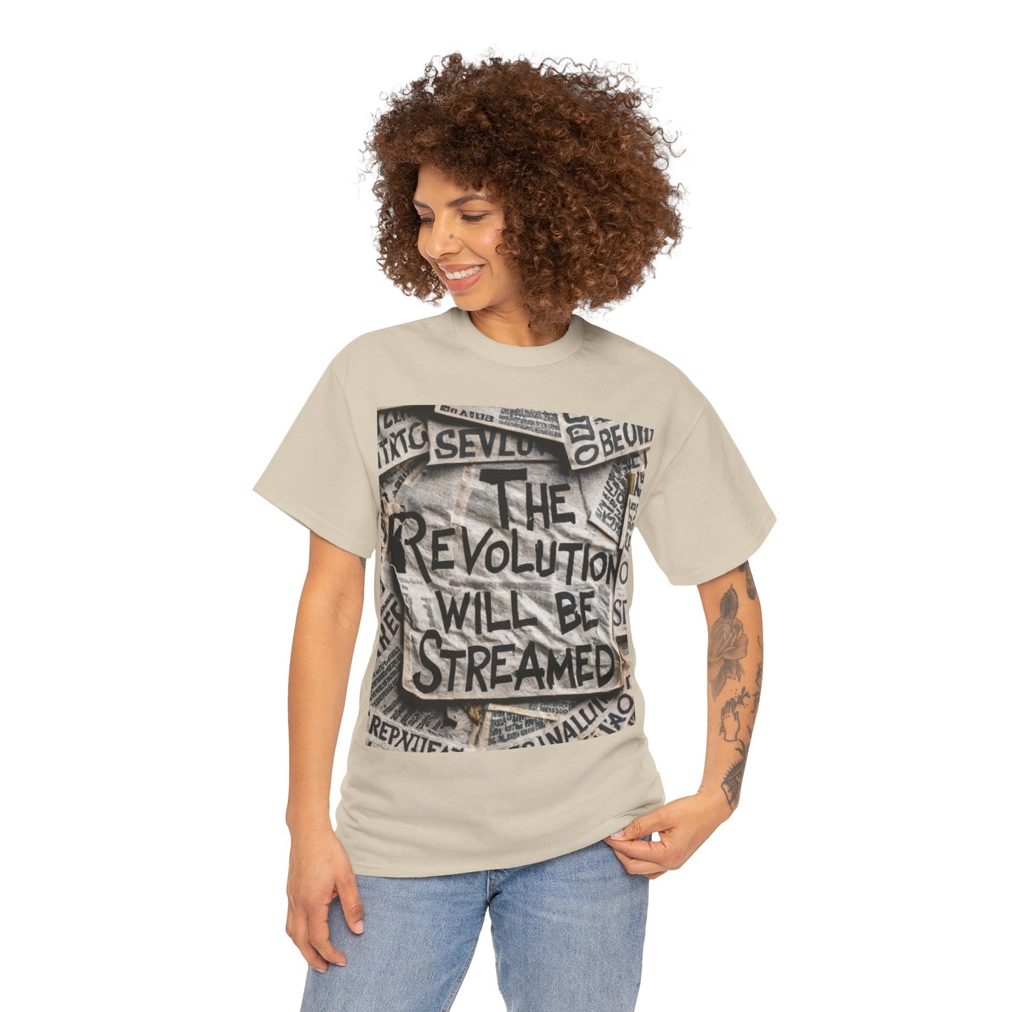 "The Revolution will be Streamed" - Unisex Heavy Cotton T-shirt